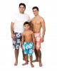 Big Mens Micro Fiber PRINTED Swim Shorts: Two Stripes - 48 Pieces | $6.50 per pc.