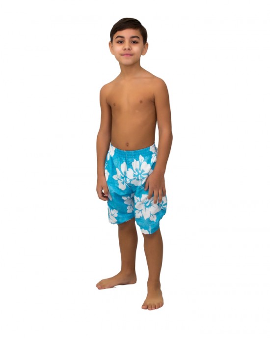 Boys Wholesale Hibiscus Swimtrunks - 48 piece Pre-Pack | 5.50 per pc.