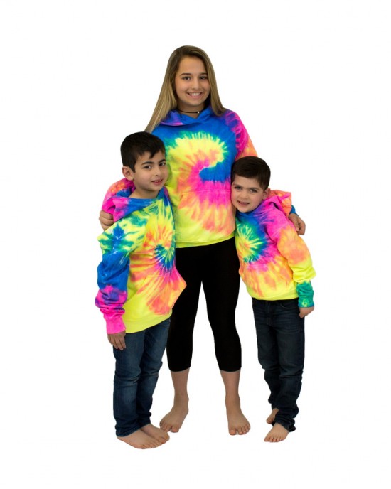Kids Neon Tie-Dye Sweatshirt - 24 pieces | $8.00 per pc. 2071TDN