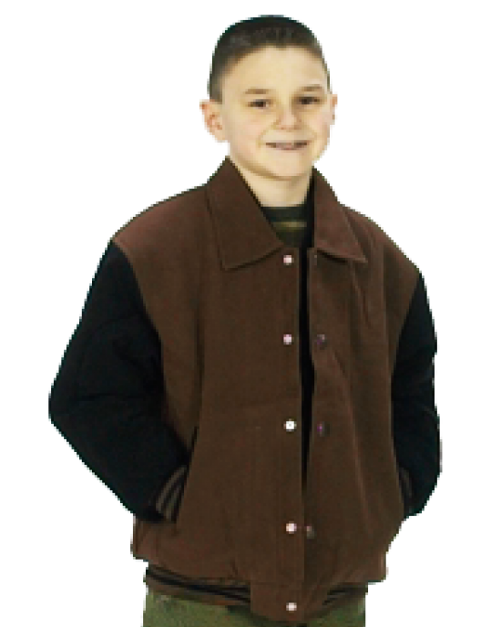 Youth Faux Suede Varsity Style Jackets - 12 Piece Pre-Pack | $5.50