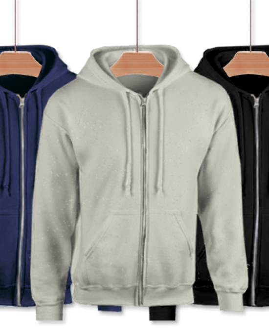 YKK Zipper Hooded Sweatshirts - Multiple Sizes - 24 Piece Pre-Pack | $9.50 pc.