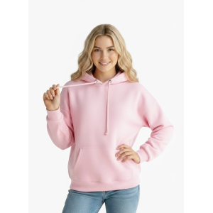 Adult hooded pullover sweatshirts in Baby Pink $8.00 per piece